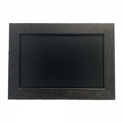 black framed wooden chalkboard