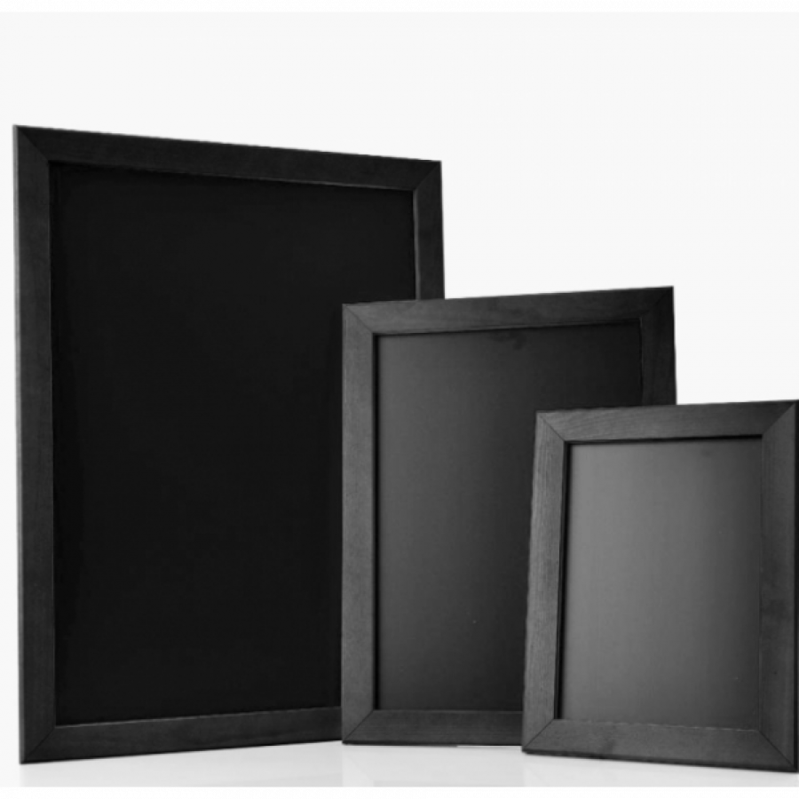 black sliding wooden poster frame