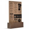 block wooden menu holder mh2