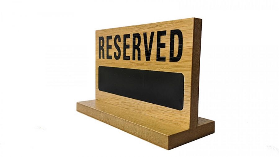Chalkboard Reserved Sign - Majisign