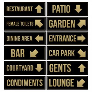 directional signs for hospitality