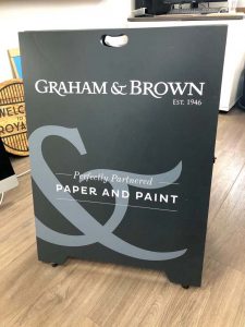 graham brown a board sign
