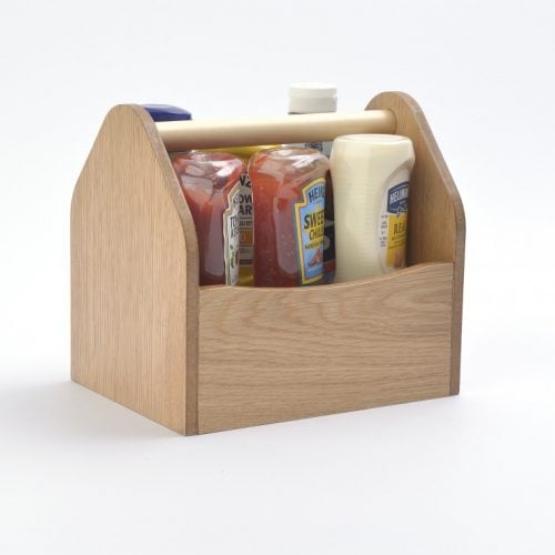 large wooden condiment holder ch14