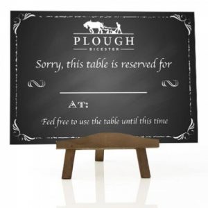 mini easel printed chalkboard for reserved tables