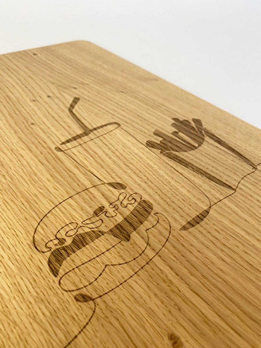 oak premium wooden clipboard a4 engraved 2