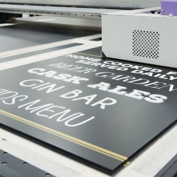 printing of a display advertising board using a mimaki printer