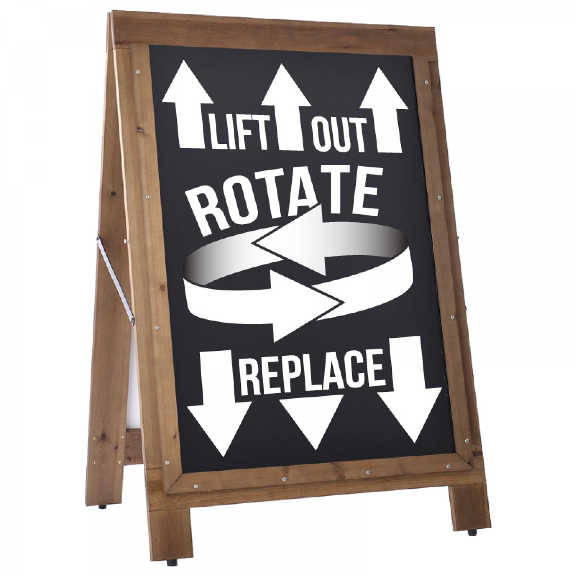 Rustic Reversible Wooden ABoards Majisign