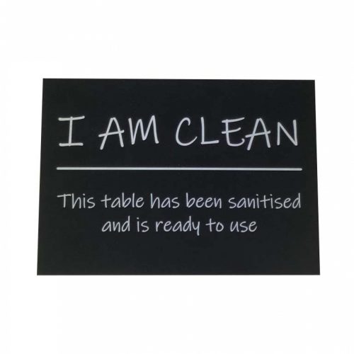 sanitised table sign pack of 7
