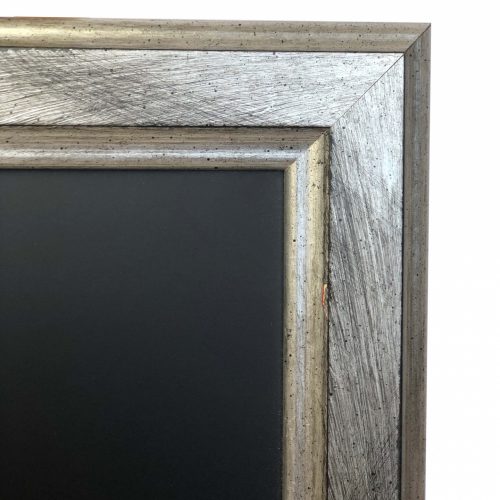 silver framed chalkboard